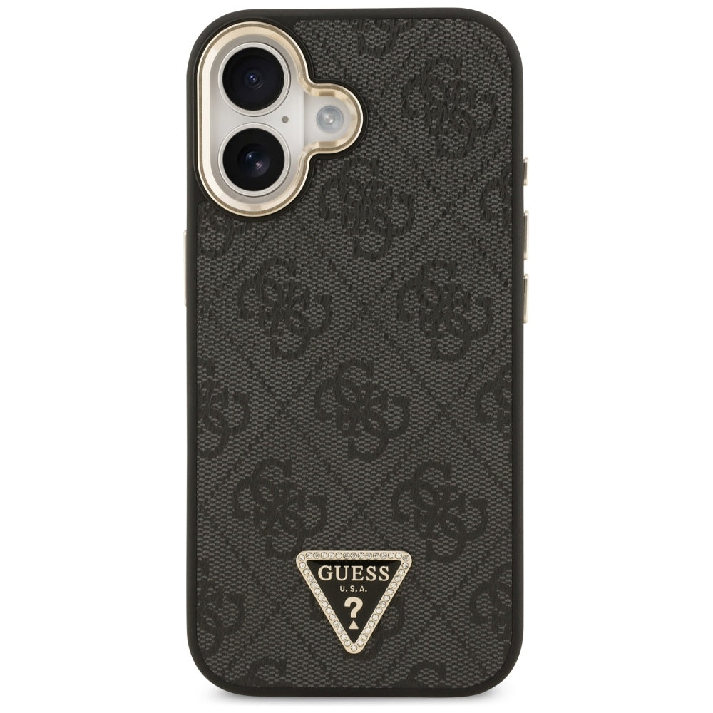 Guess 4G Triangle Logo MagSafe Case for iPhone 17 - Black and Gold_2