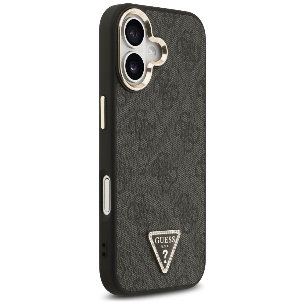 Guess 4G Triangle Logo MagSafe Case for iPhone 17 - Black and Gold_3