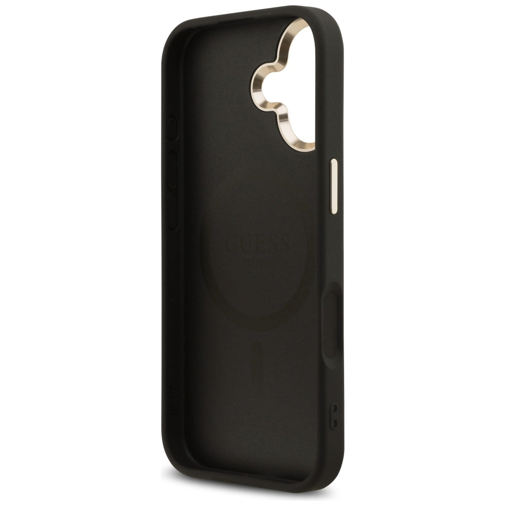 Guess 4G Triangle Logo MagSafe Case for iPhone 17 - Black and Gold_6
