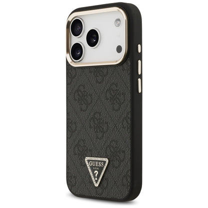 Guess 4G Triangle Logo MagSafe Case for iPhone 17 Pro - Black and Gold_1