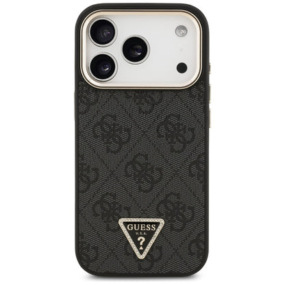 Guess 4G Triangle Logo MagSafe Case for iPhone 17 Pro - Black and Gold_2