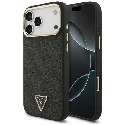 Guess 4G Triangle Logo MagSafe Case for iPhone 17 Pro Max - Black and Gold_0