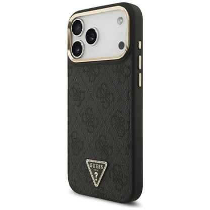 Guess 4G Triangle Logo MagSafe Case for iPhone 17 Pro Max - Black and Gold_1