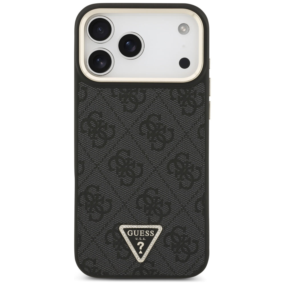 Guess 4G Triangle Logo MagSafe Case for iPhone 17 Pro Max - Black and Gold_2