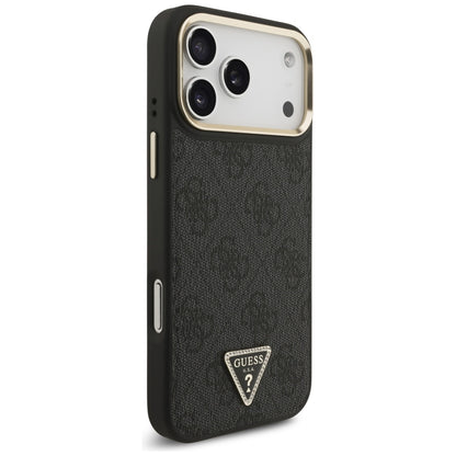 Guess 4G Triangle Logo MagSafe Case for iPhone 17 Pro Max - Black and Gold_3