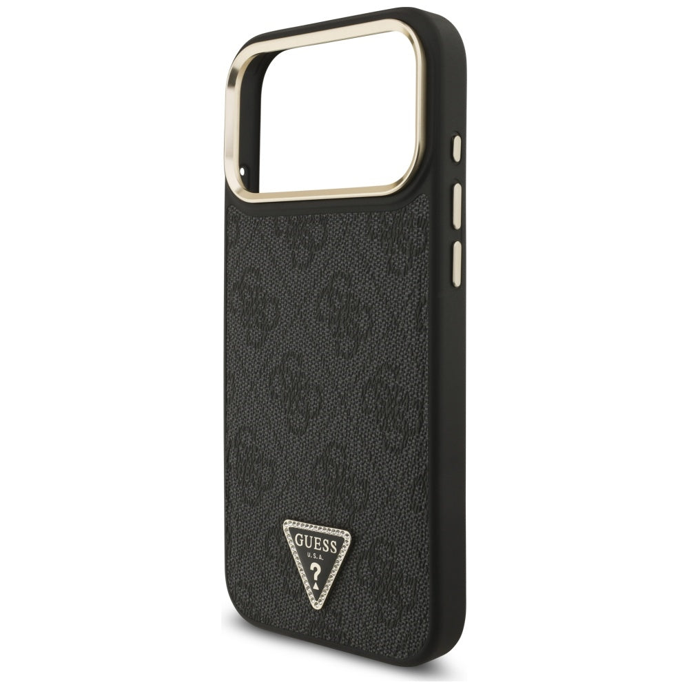 Guess 4G Triangle Logo MagSafe Case for iPhone 17 Pro Max - Black and Gold_5