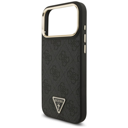 Guess 4G Triangle Logo MagSafe Case for iPhone 17 Pro Max - Black and Gold_5