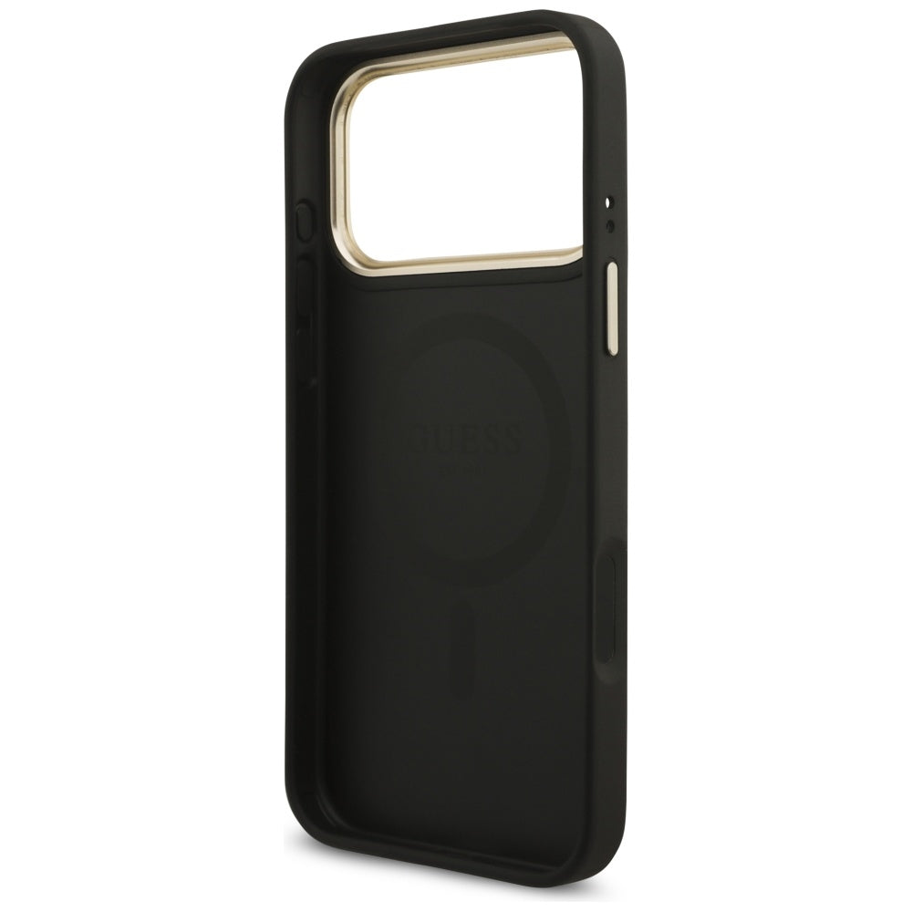 Guess 4G Triangle Logo MagSafe Case for iPhone 17 Pro Max - Black and Gold_6