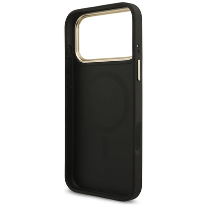 Guess 4G Triangle Logo MagSafe Case for iPhone 17 Pro Max - Black and Gold_6