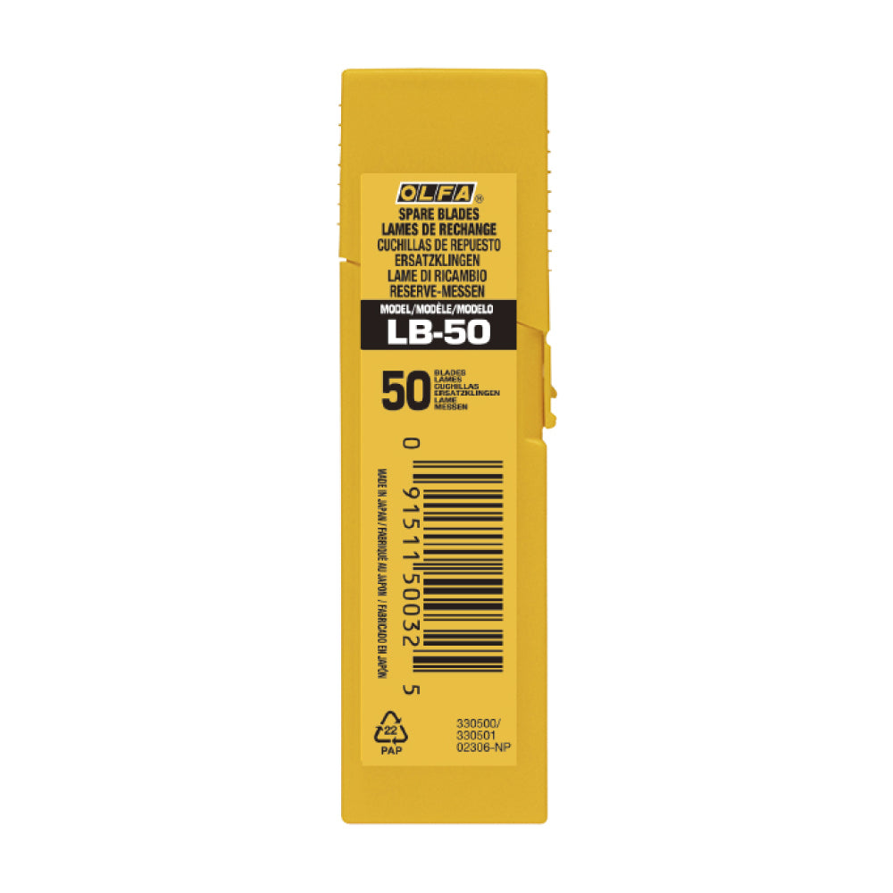 Conjunto de 50 lÃ¢minas lb-50 divisÃ­veis prateadas 18mm_0