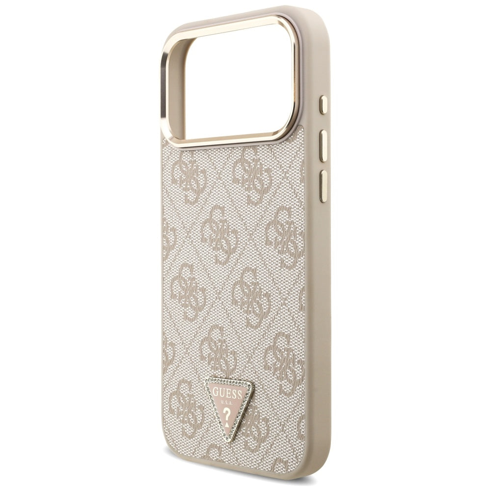 Guess 4G Triangle Logo MagSafe Case for iPhone 17 Pro Max - Rose Gold_5