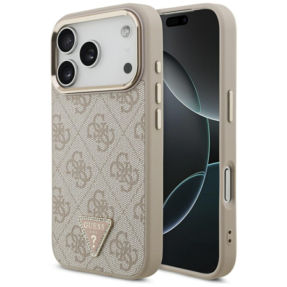 Guess 4G Triangle Logo MagSafe Case for iPhone 17 Pro - Rose Gold_0
