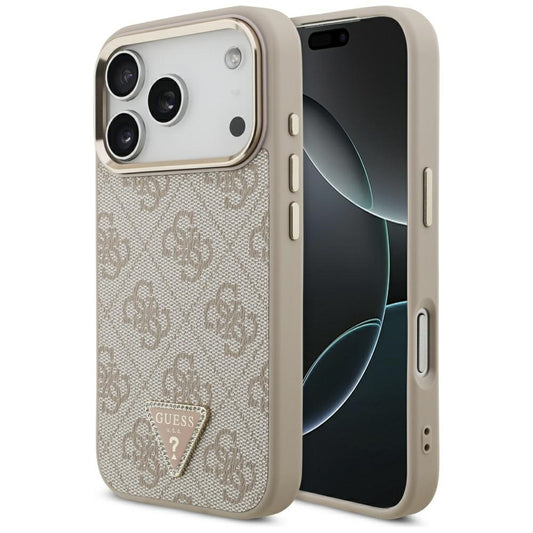 Guess 4G Triangle Logo MagSafe Case for iPhone 17 Pro - Rose Gold_0