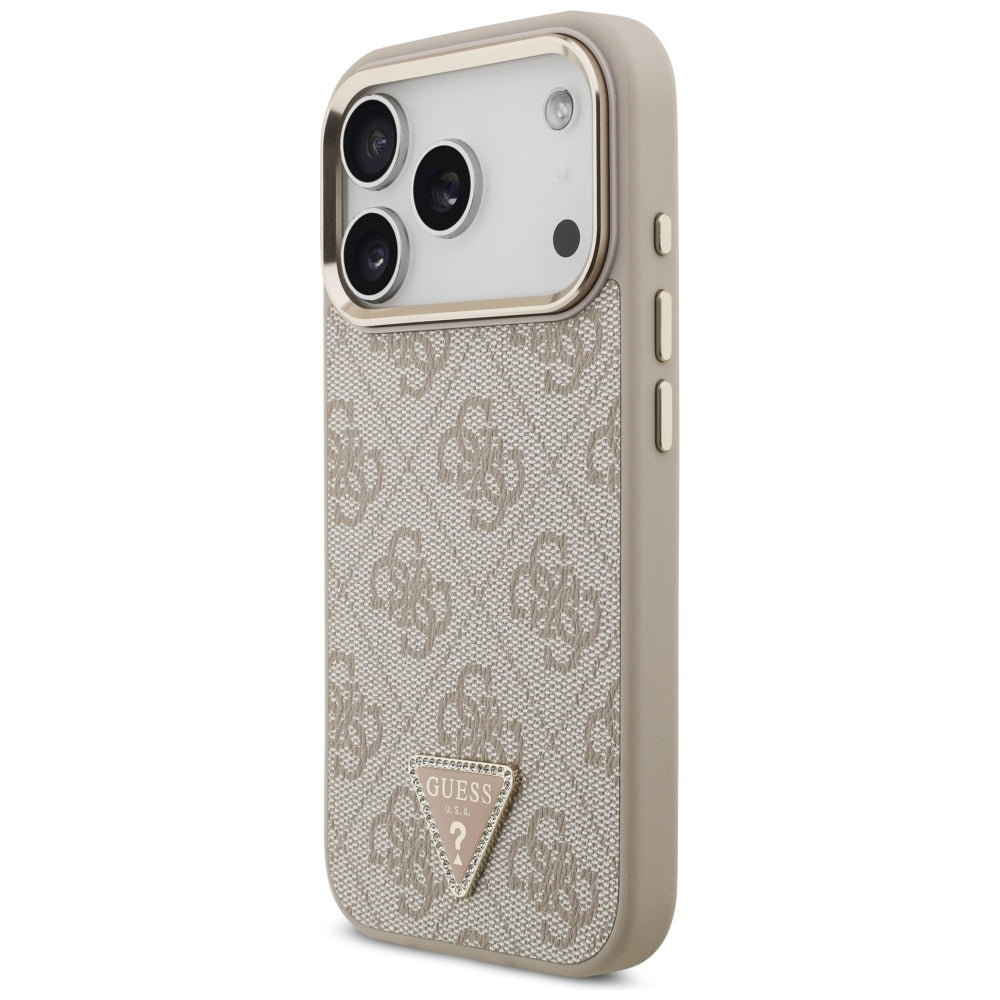 Guess 4G Triangle Logo MagSafe Case for iPhone 17 Pro - Rose Gold_1