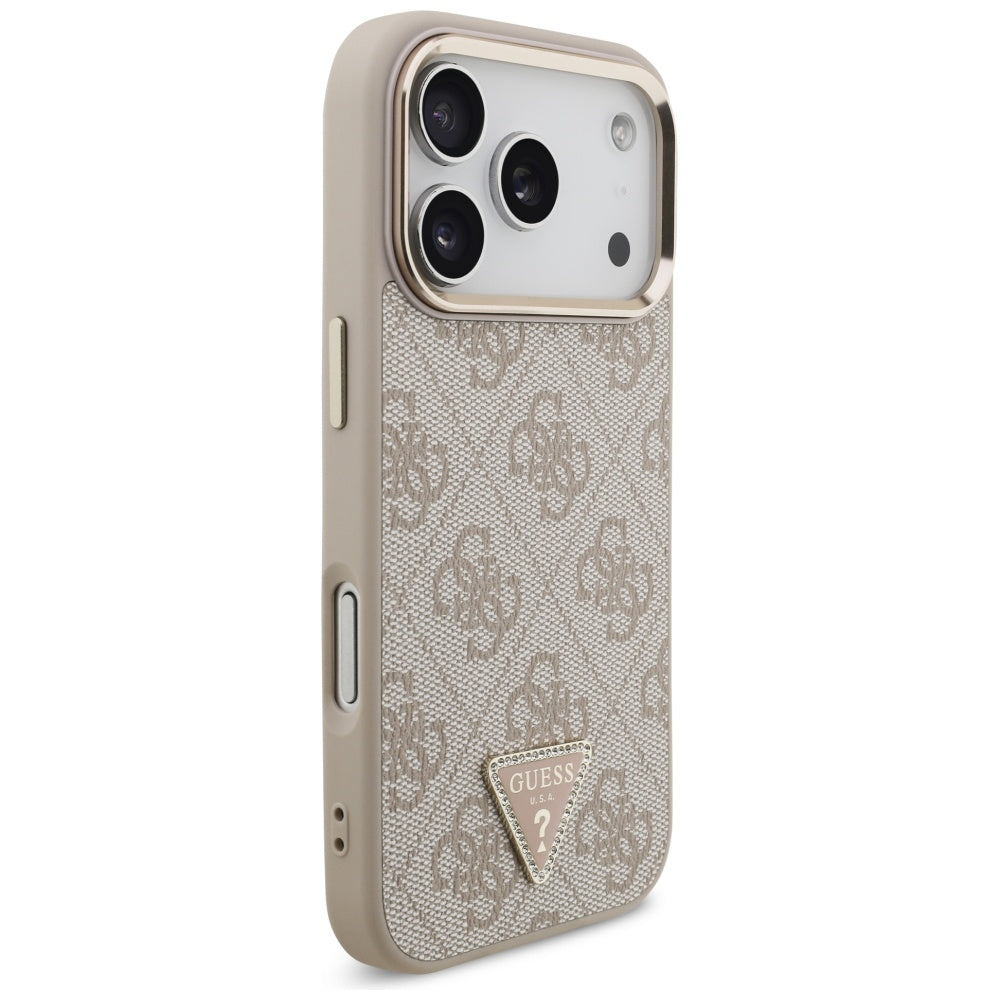 Guess 4G Triangle Logo MagSafe Case for iPhone 17 Pro - Rose Gold_3