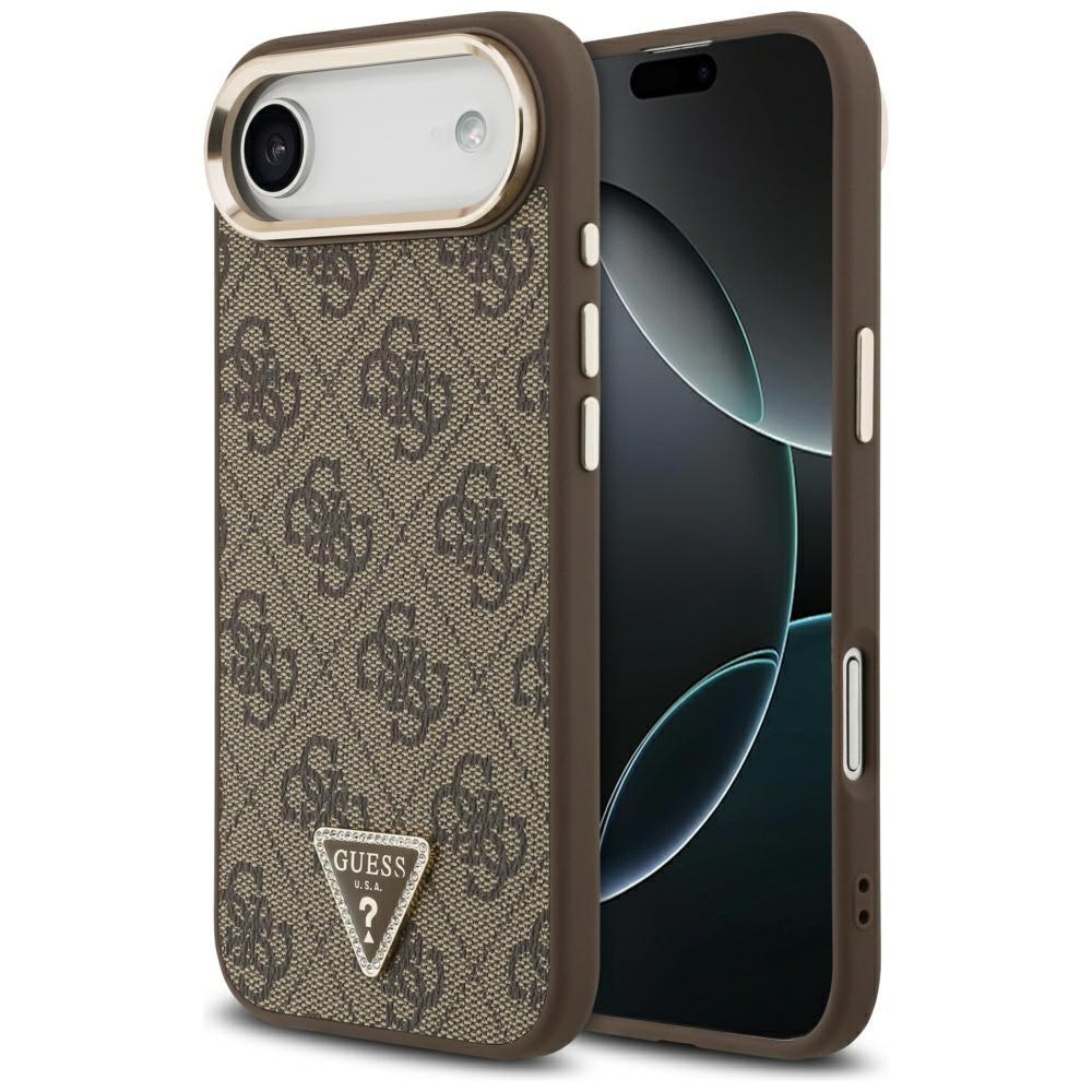 Guess 4G Triangle Logo MagSafe Case for iPhone Air Brown - Gold_0