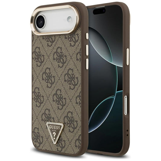 Guess 4G Triangle Logo MagSafe Case for iPhone Air Brown - Gold_0