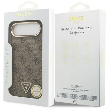 Guess 4G Triangle Logo MagSafe Case for iPhone Air Brown - Gold_7