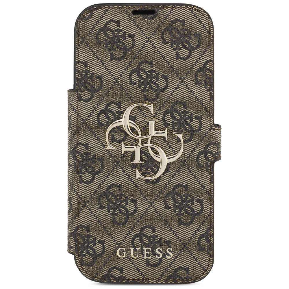 Guess Book 4G Metal Logo Case for iPhone 17 Pro - Brown_2