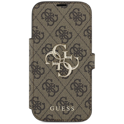 Guess Book 4G Metal Logo Case for iPhone 17 Pro - Brown_2