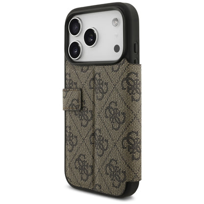 Guess Book 4G Metal Logo Case for iPhone 17 Pro - Brown_4