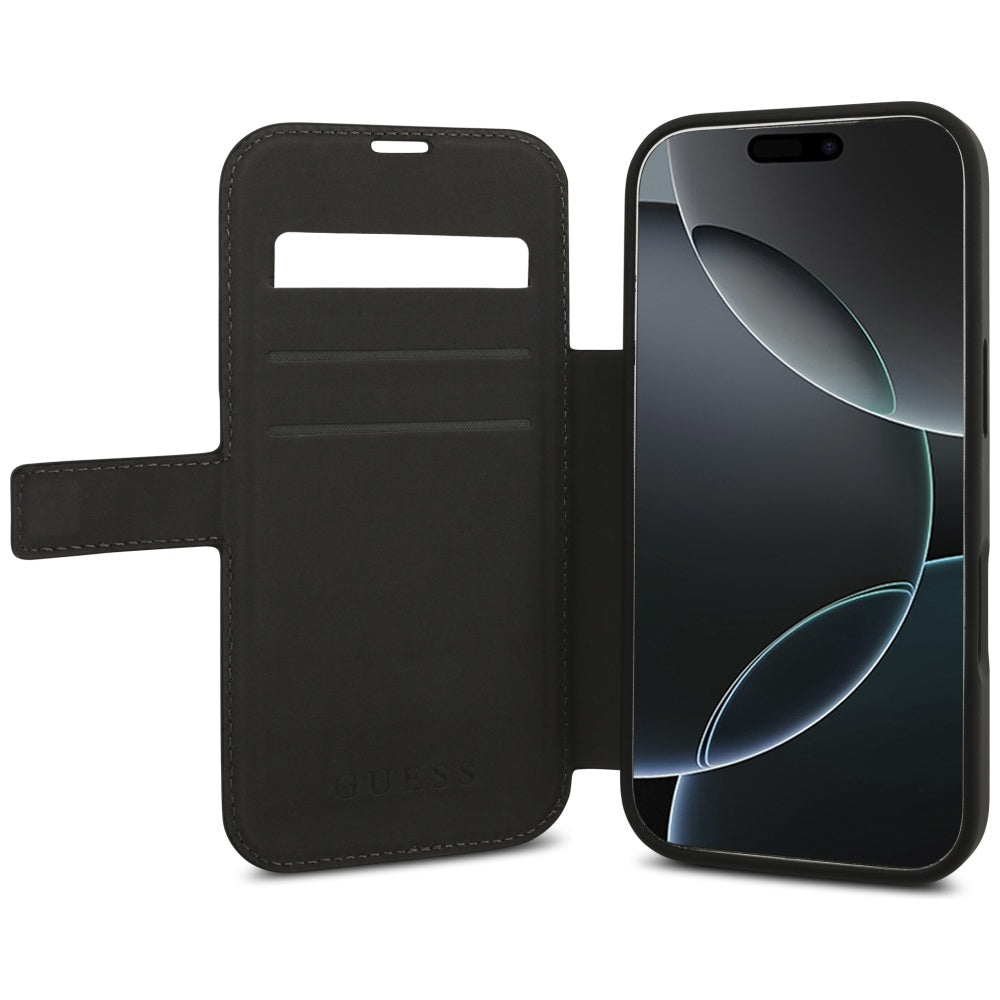Guess Book 4G Metal Logo Case for iPhone 17 Pro - Black_5