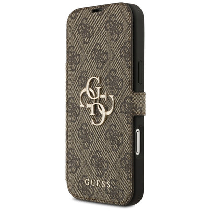 Guess Book 4G Metal Logo Case for iPhone 17 Pro Max - Brown_1