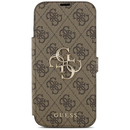 Guess Book 4G Metal Logo Case for iPhone 17 Pro Max - Brown_2