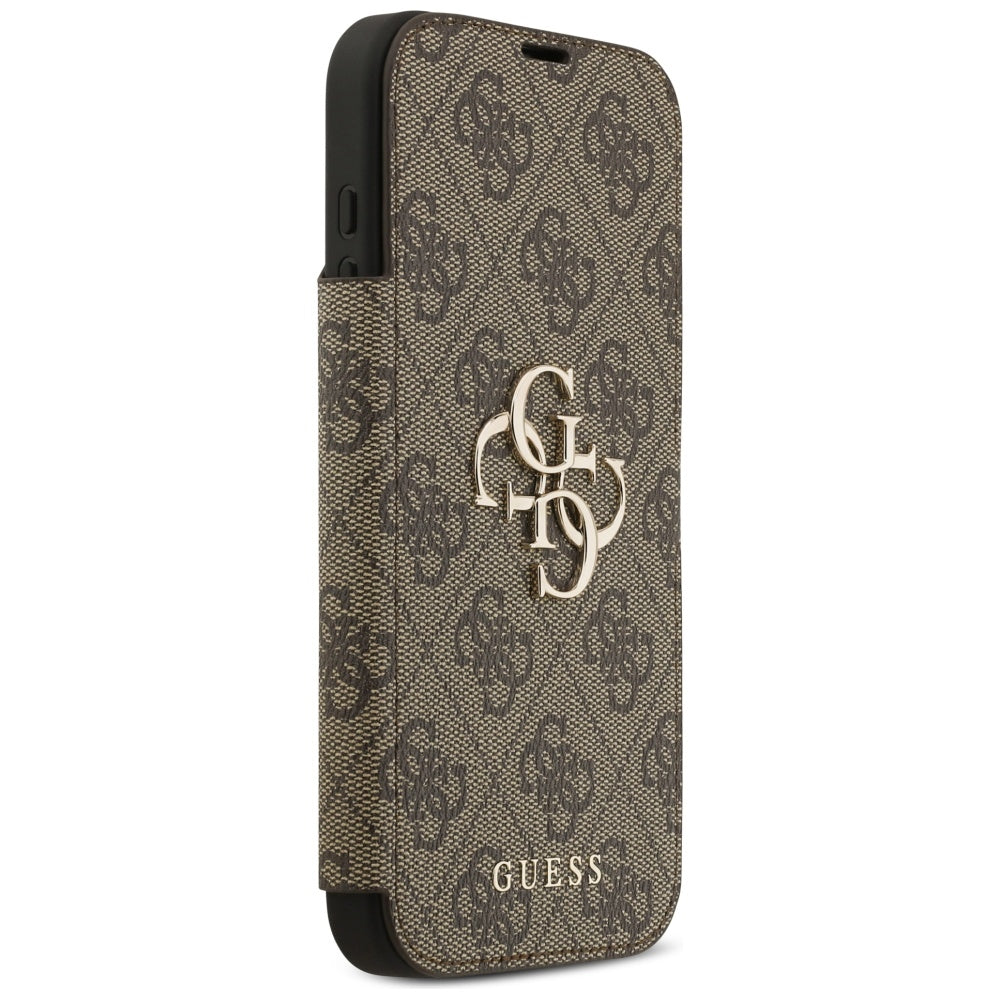 Guess Book 4G Metal Logo Case for iPhone 17 Pro Max - Brown_3