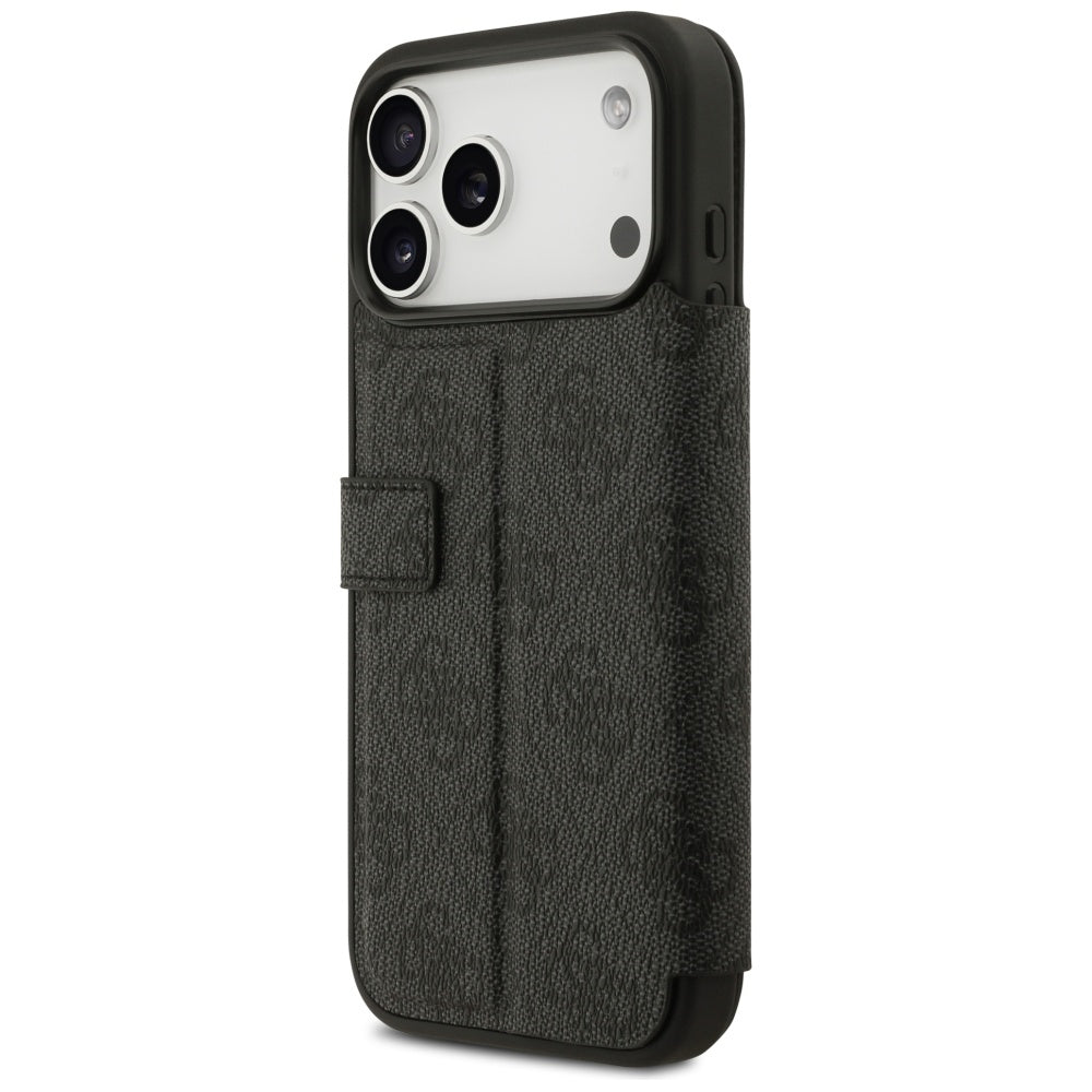 Guess Book 4G Metal Logo Case for iPhone 17 Pro Max - Black_4