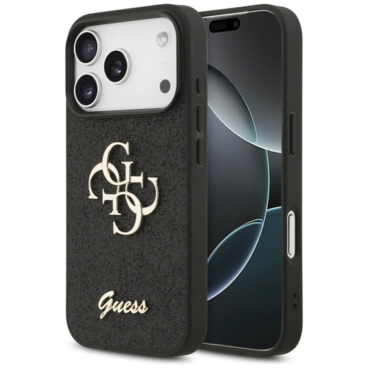 Guess Fixed Glitter Big 4G case for iPhone 17 Pro - black_0
