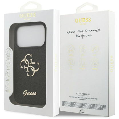 Guess Fixed Glitter Big 4G case for iPhone 17 Pro - black_7