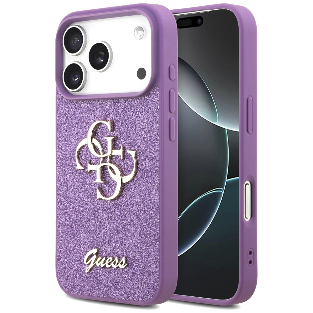 Guess Fixed Glitter Big 4G case for iPhone 17 Pro - purple_0