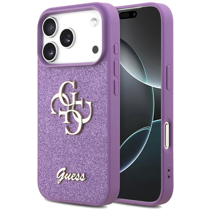 Guess Fixed Glitter Big 4G case for iPhone 17 Pro - purple_0