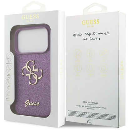 Guess Fixed Glitter Big 4G case for iPhone 17 Pro - purple_7