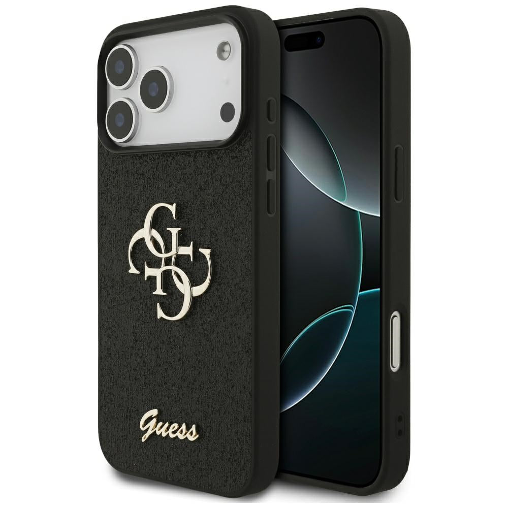 Guess Fixed Glitter Big 4G case for iPhone 17 Pro Max - black_0