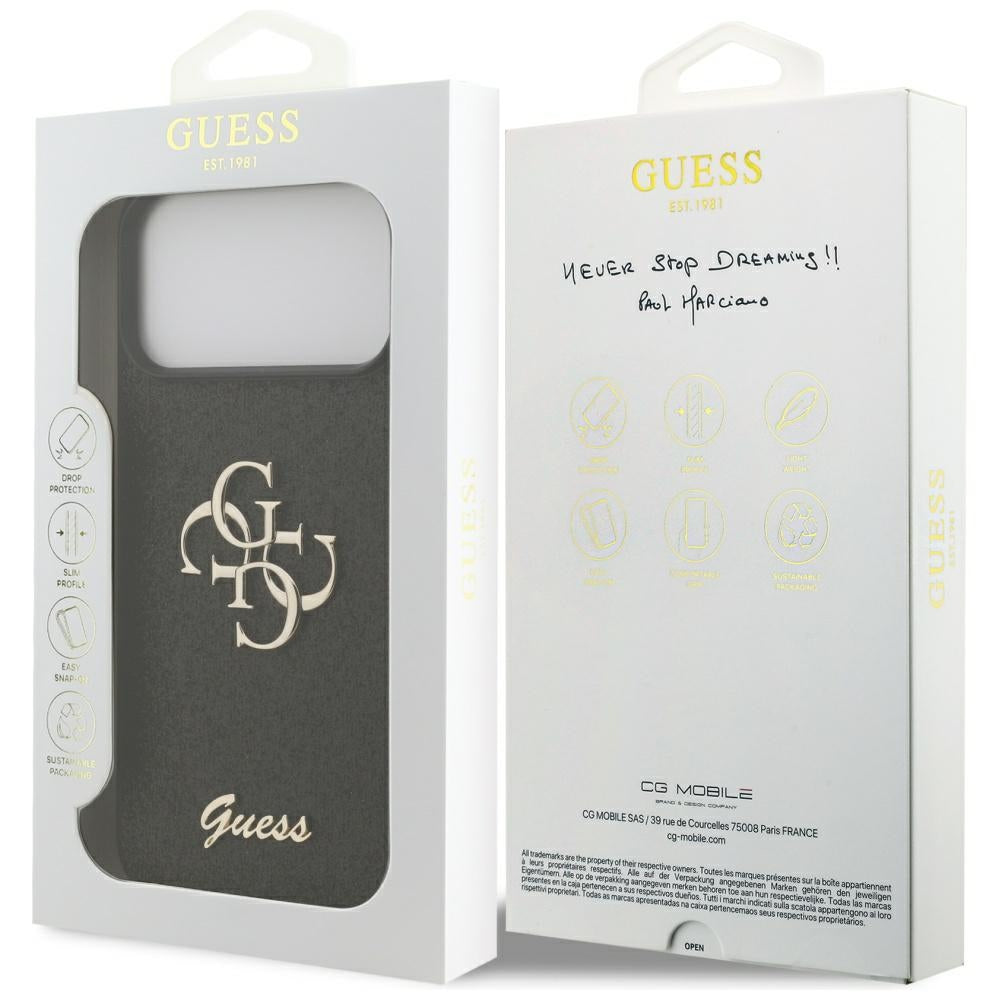 Guess Fixed Glitter Big 4G case for iPhone 17 Pro Max - black_7