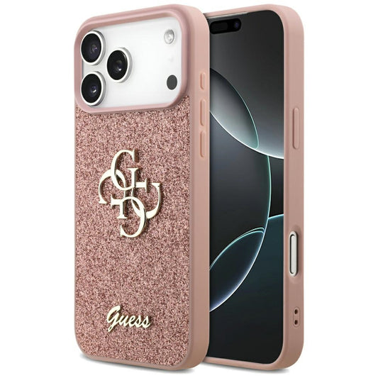 Guess Fixed Glitter Big 4G Case for iPhone 17 Pro Max - Pink_0