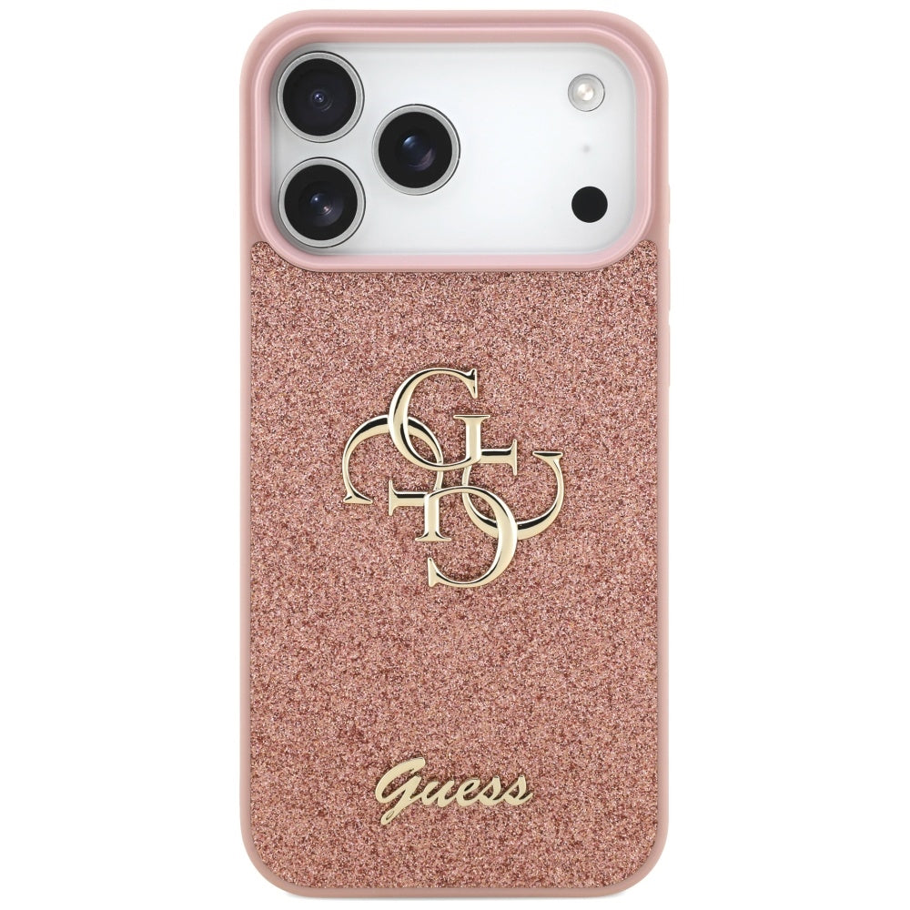 Guess Fixed Glitter Big 4G Case for iPhone 17 Pro Max - Pink_2