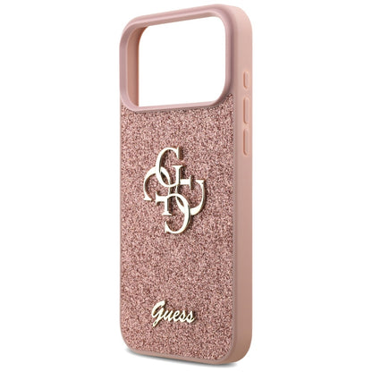 Guess Fixed Glitter Big 4G Case for iPhone 17 Pro Max - Pink_5