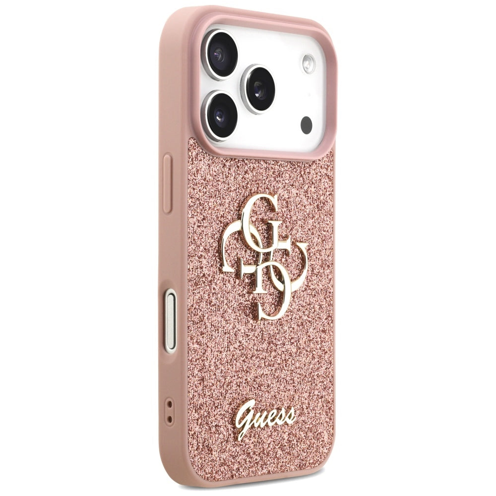 Guess Fixed Glitter Big 4G Case for iPhone 17 Pro - Pink_3