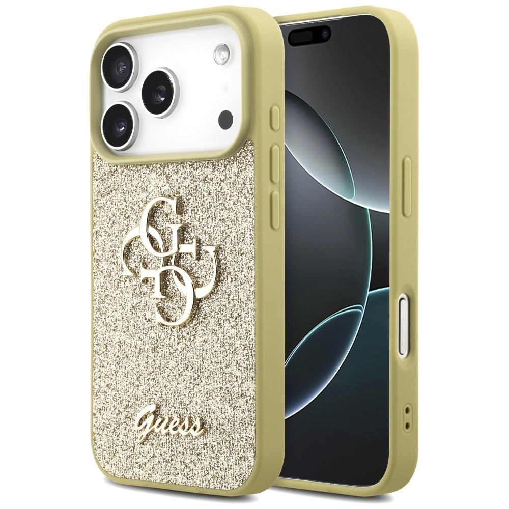 Guess Fixed Glitter Big 4G case for iPhone 17 Pro - gold_0
