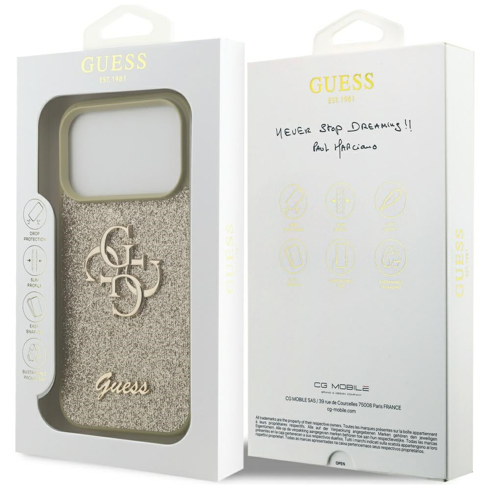 Guess Fixed Glitter Big 4G case for iPhone 17 Pro - gold_7