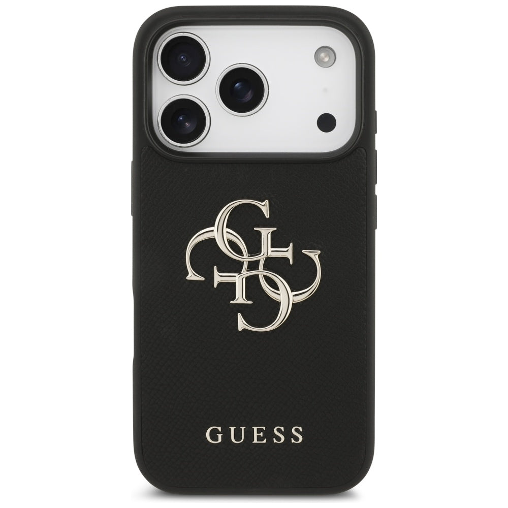 Guess Grained Big 4G &amp; Classic Logo case for iPhone 17 Pro - black_2