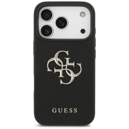 Guess Grained Big 4G &amp; Classic Logo case for iPhone 17 Pro - black_2