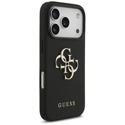 Guess Grained Big 4G &amp; Classic Logo case for iPhone 17 Pro - black_3