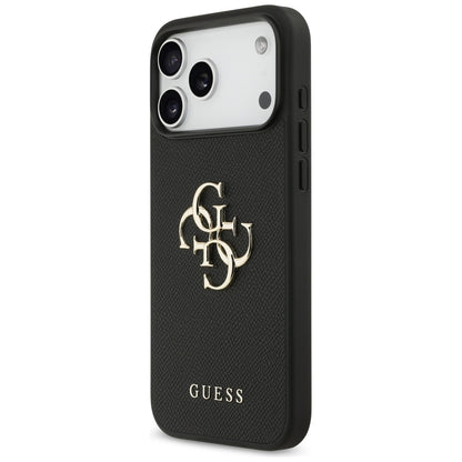 Guess Grained Big 4G &amp; Classic Logo case for iPhone 17 Pro Max - black_1
