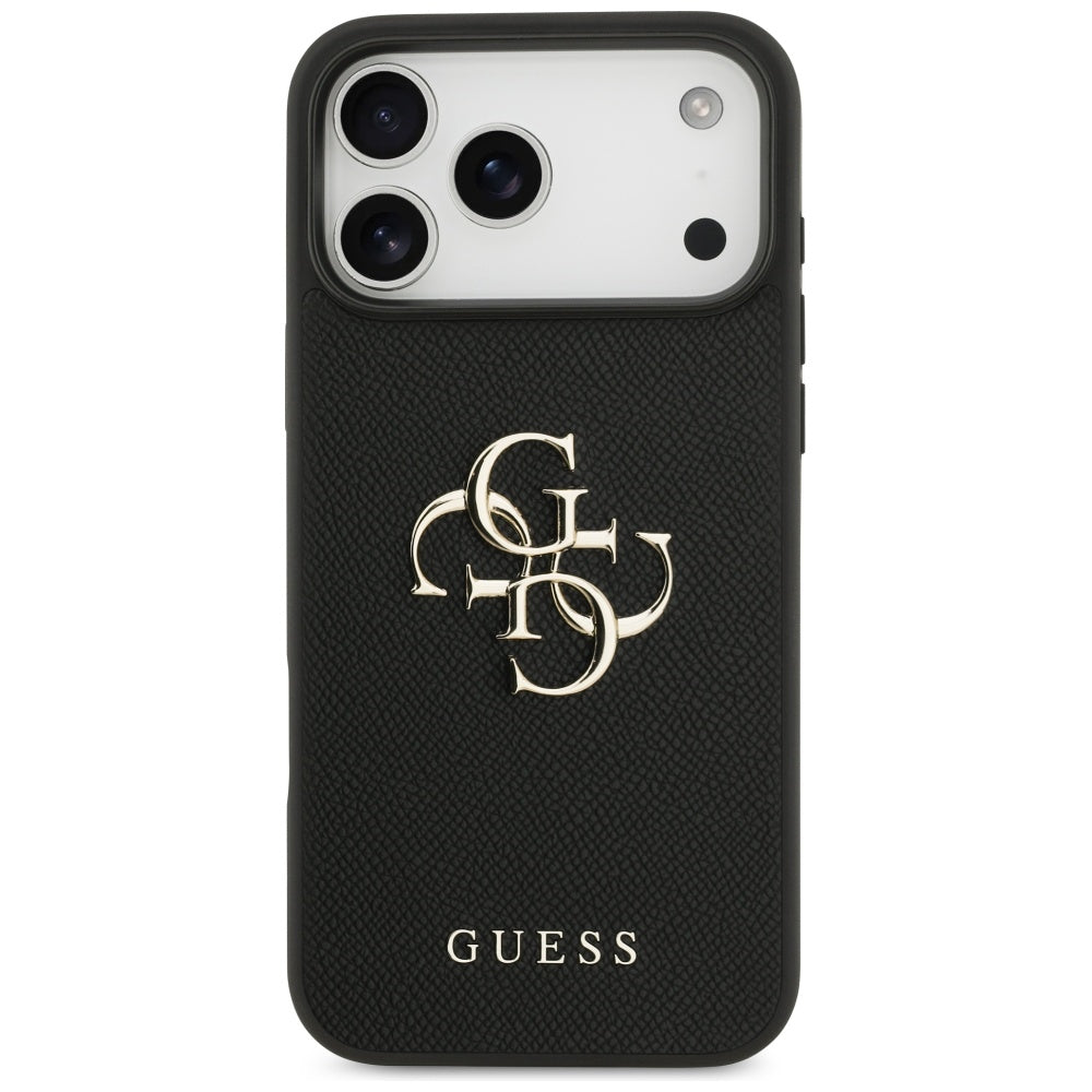 Guess Grained Big 4G &amp; Classic Logo case for iPhone 17 Pro Max - black_2