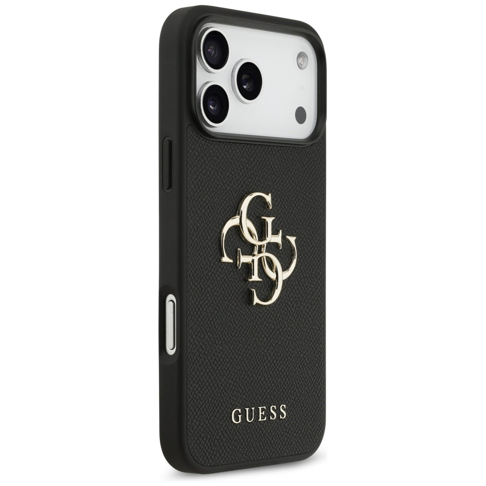 Guess Grained Big 4G &amp; Classic Logo case for iPhone 17 Pro Max - black_3