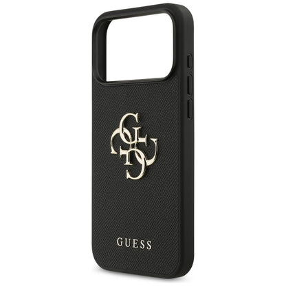 Guess Grained Big 4G &amp; Classic Logo case for iPhone 17 Pro Max - black_5